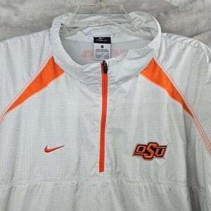 Nike Storm-Fit Oklahoma State OSU Cowboys 1/4 Zip Pullover Jacket Mens XL White